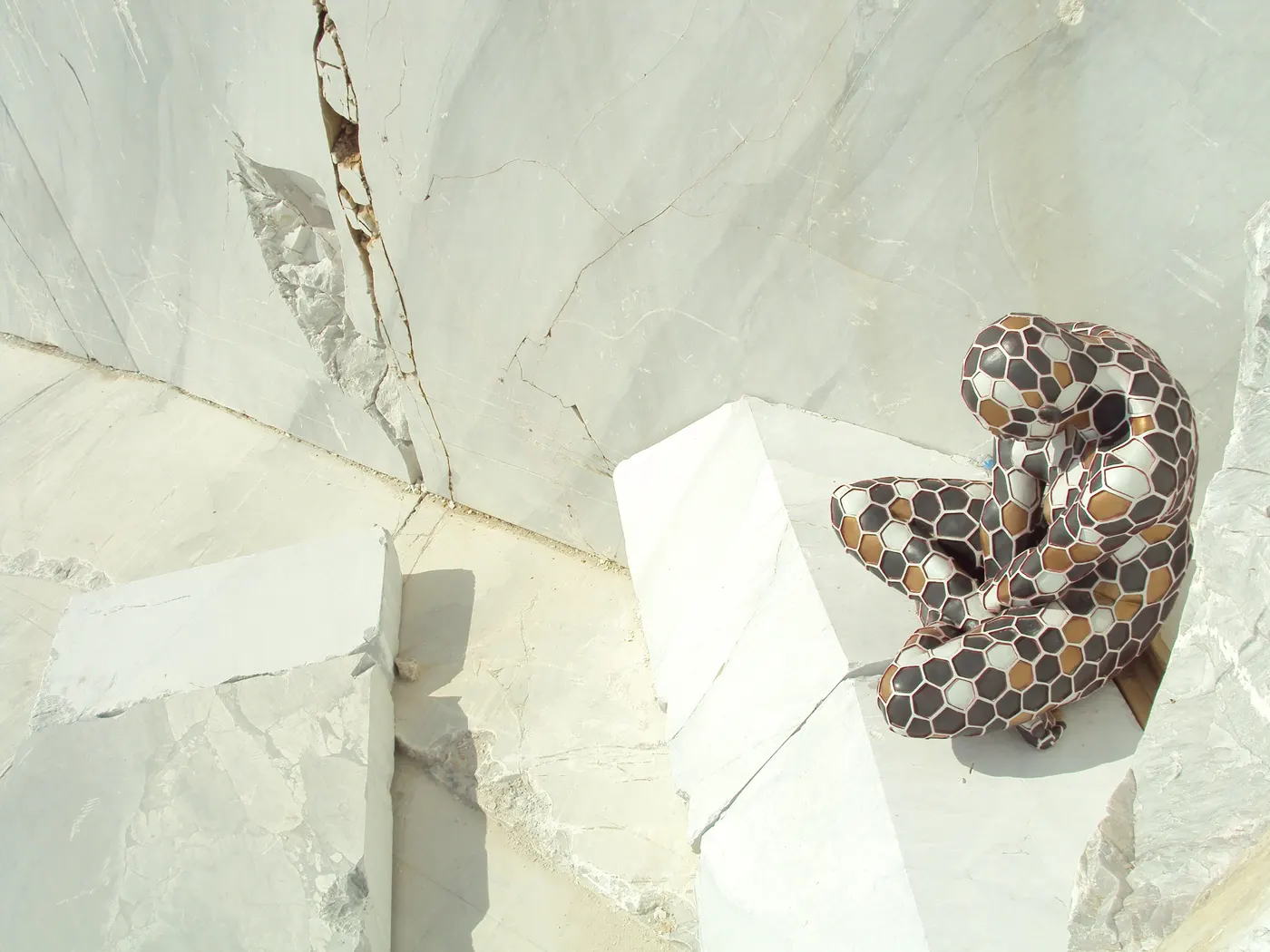 Arabescato marble slab surface – Marmi di Carrara – ivory, light grey (12)