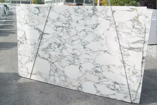 Arabescato Vagli marmo, superficie di lastra – Marmi di Carrara – avorio, grigio (7)