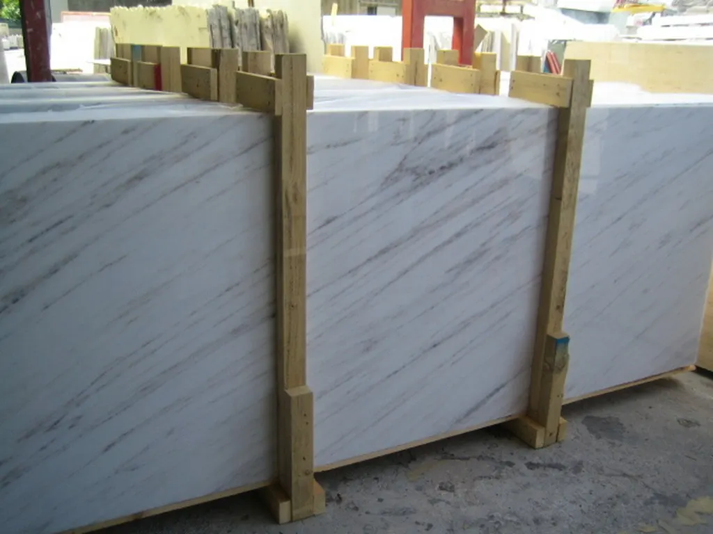 Aspen White marmo, superficie di lastra – Marmi di Carrara – grigio, viola (2)