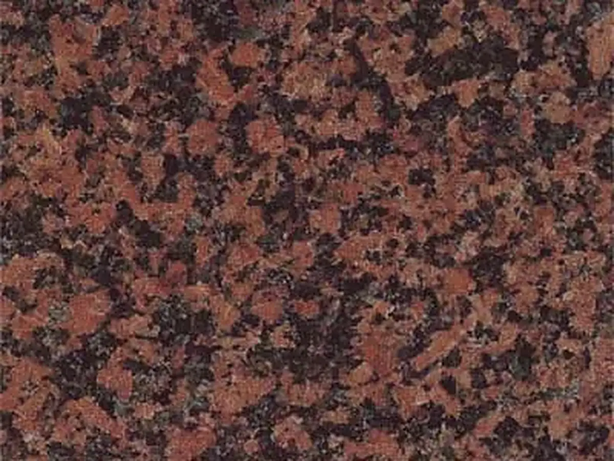 Balmoral Red, Fine-Grained granito, campione lucido – Marmi di Carrara – marrone, antracite (1)