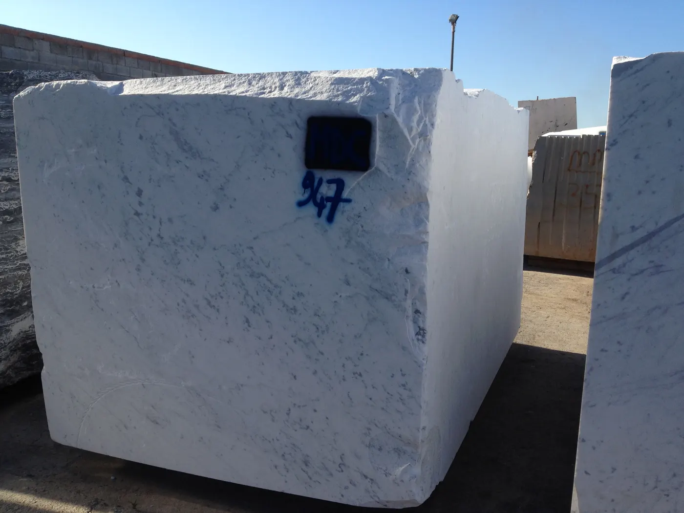 Bianco Carrara marmo, superficie di lastra – Marmi di Carrara – verde, viola (11)