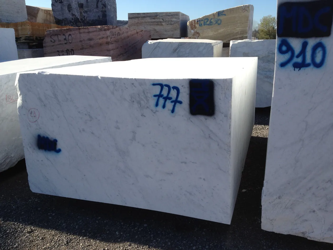 Bianco Carrara marble slab surface – Marmi di Carrara – grey, black (25)