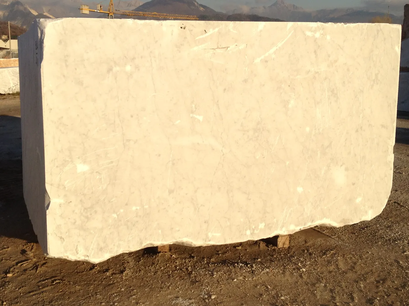 Bianco Carrara Marmor, Plattenoberfläche – Marmi di Carrara – elfenbein, braun (37)