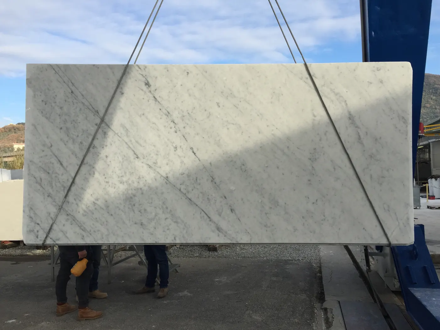 Bianco Carrara marmo, superficie di lastra – Marmi di Carrara – grigio chiaro, antracite (59)