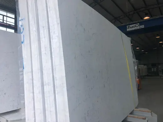 Bianco Carrara C marble slab surface – Marmi di Carrara – grey, black (70)