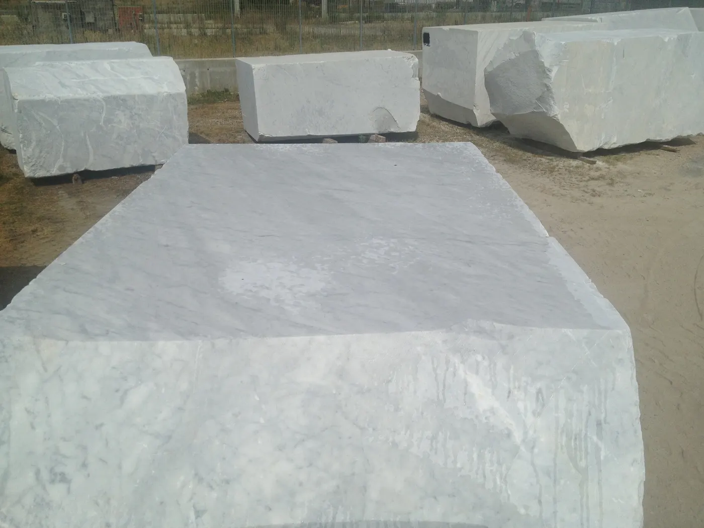Bianco Carrara CD marble quarry block – Marmi di Carrara – light grey, green (20)