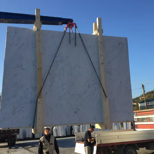 Bianco Carrara CD marble slab surface – Marmi di Carrara – green, blue (33)