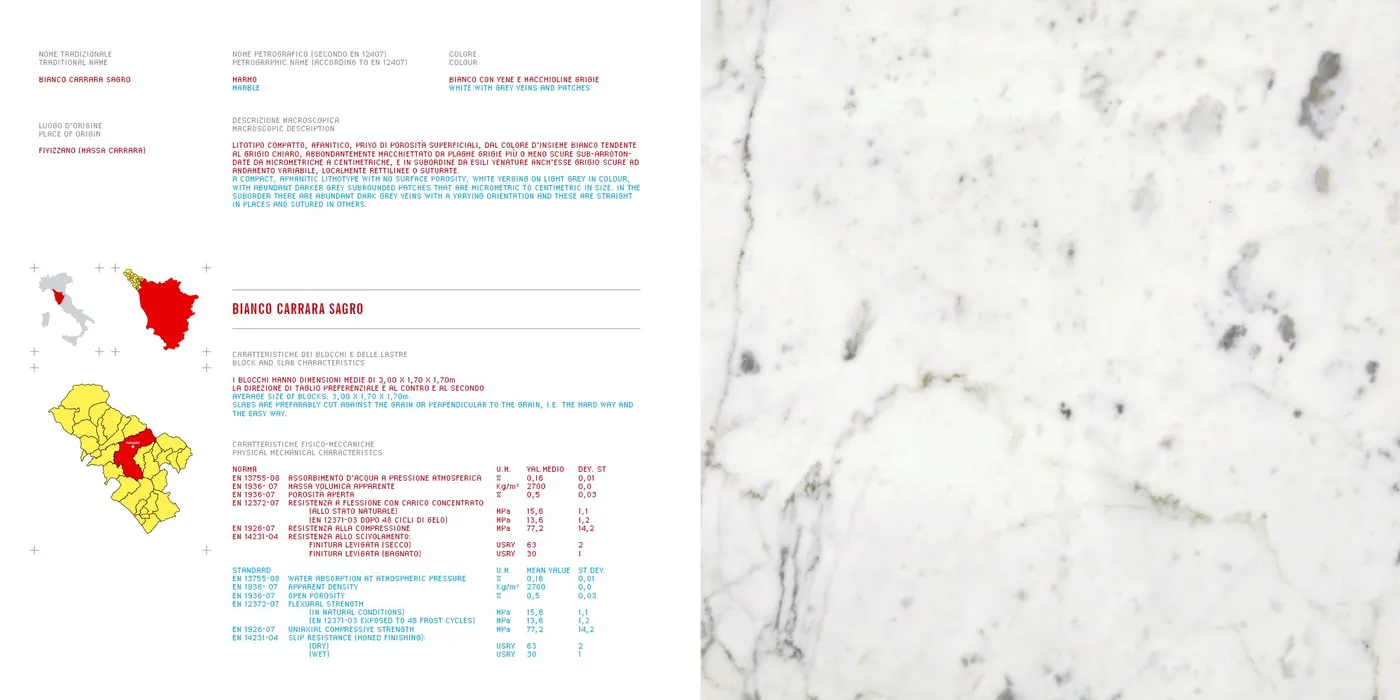 Bianco Carrara CD Marmor, Plattenoberfläche – Marmi di Carrara – weiß, elfenbein (72)