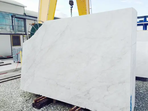 Bianco Carrara CD marble slab surface – Marmi di Carrara – ivory, grey (78)