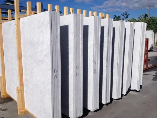 Bianco Carrara CD marble slab surface – Marmi di Carrara – grey, charcoal (79)