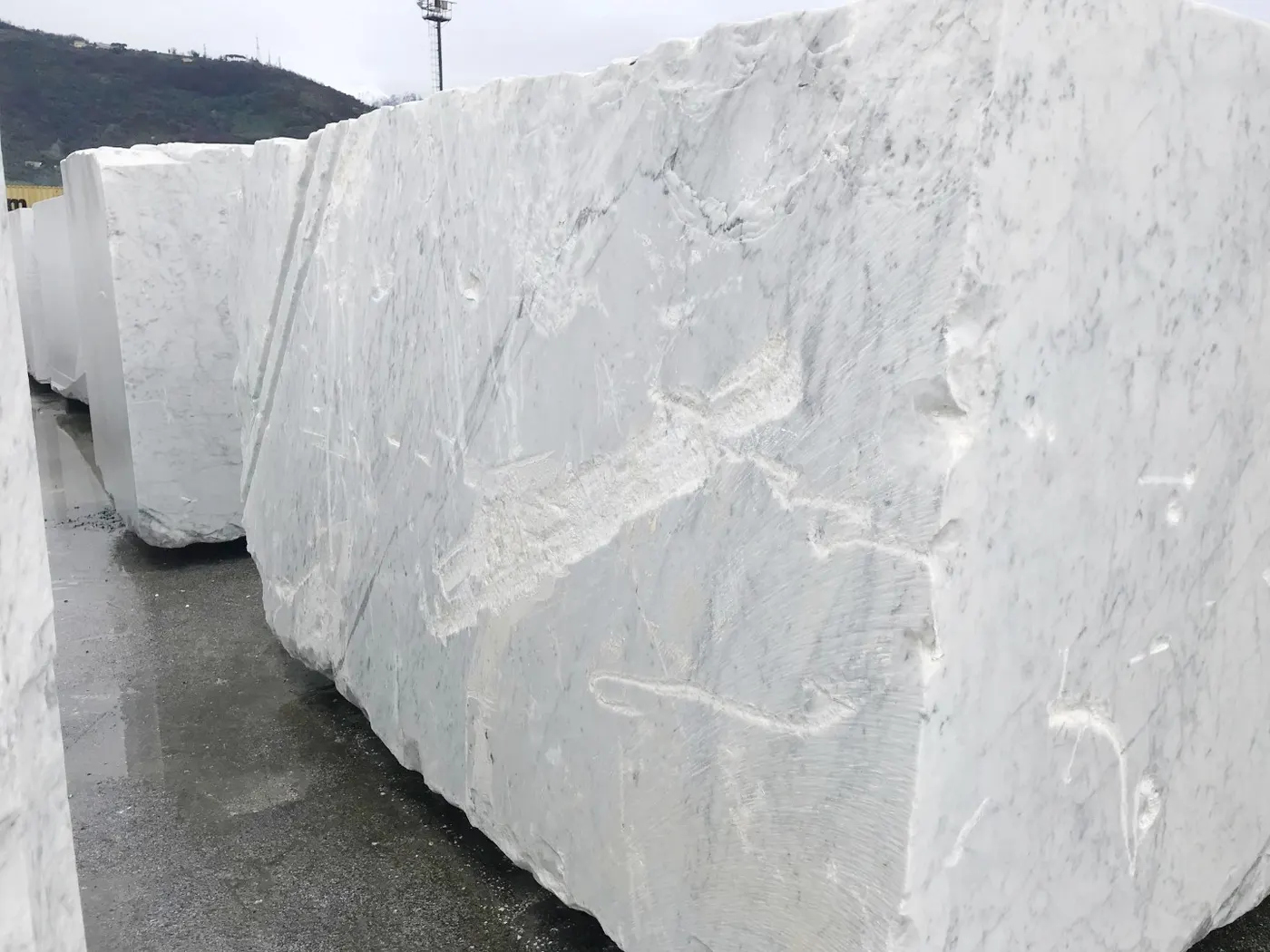 Bianco Gioia mármol, superficie de losa – Marmi di Carrara – gris claro, marfil (78)