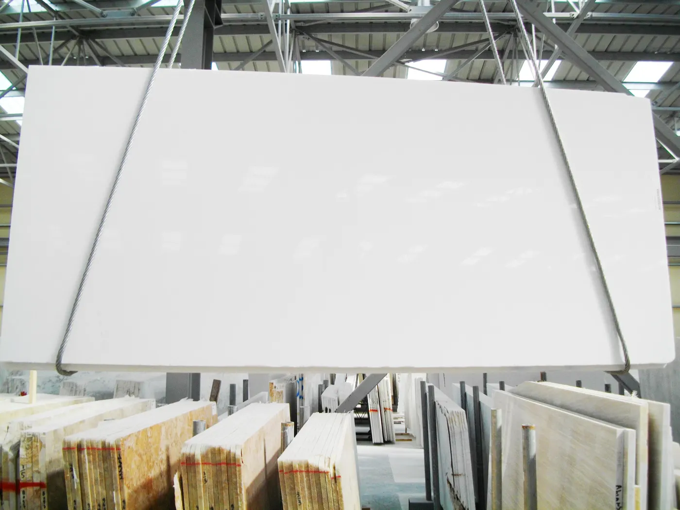 Bianco Thassos Extra Marmor, Plattenoberfläche – Marmi di Carrara – weiß, grün (2)