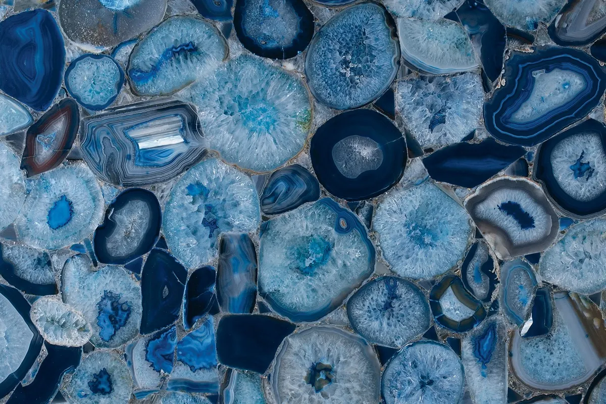 Blue Agate Marmor, Plattenoberfläche – Marmi di Carrara – blau, anthrazit (1)