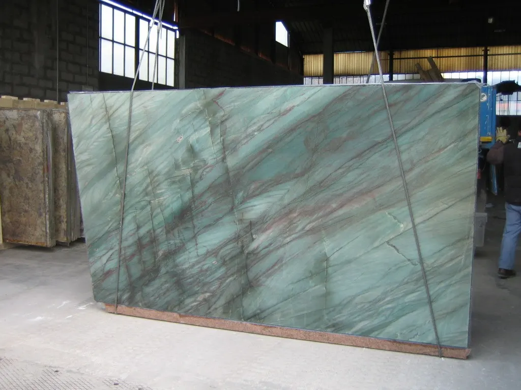 Botanic Green mármol, superficie de losa – Marmi di Carrara – verde, gris (1)