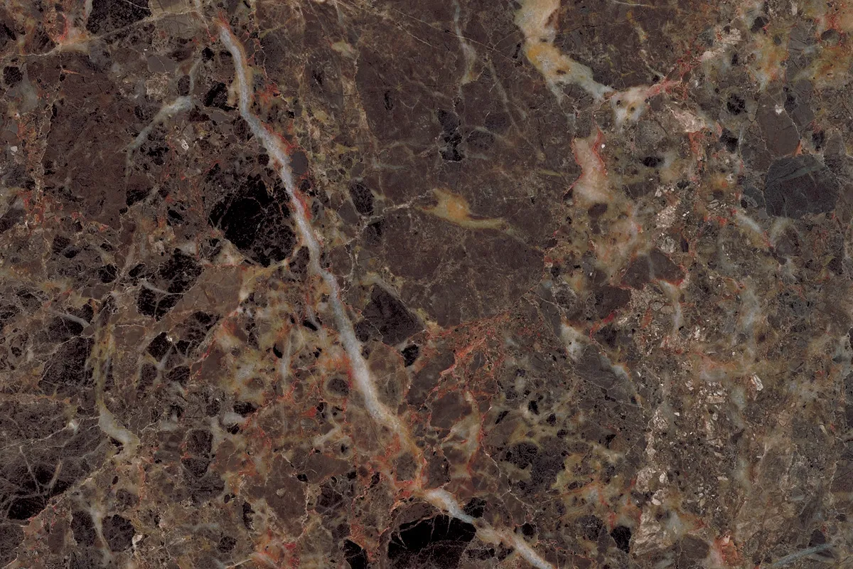 Breche Nouvelle известняк, полированный образец – Marmi di Carrara – коричневый, антрацитовый (1)