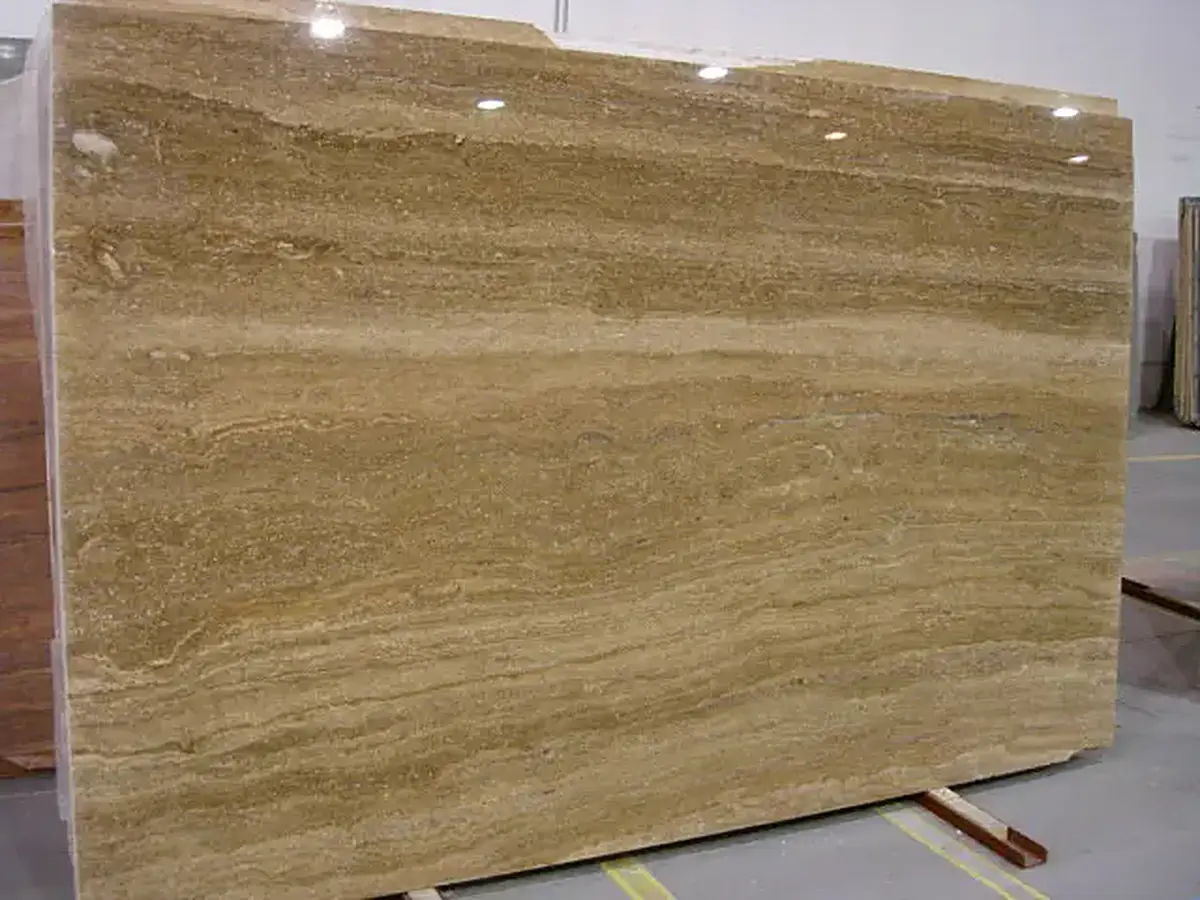 Brown Travertine travertin, surface de dalle – Marmi di Carrara – gris, brun (1)