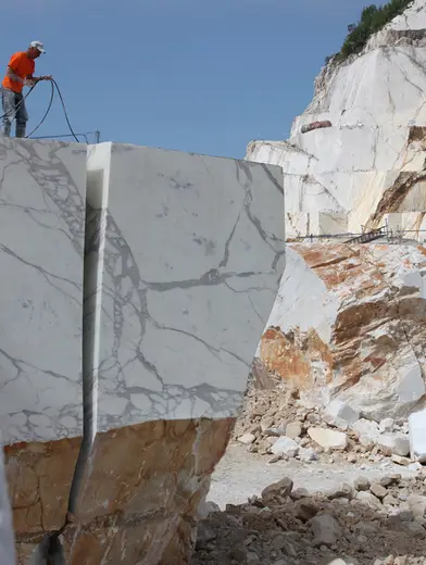 Calacatta мрамор, вид карьера – Marmi di Carrara – серый, зелёный (53)