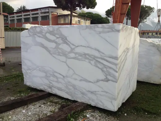 Calacatta мрамор, карьерный блок – Marmi di Carrara – светло-серый, чёрный (72)