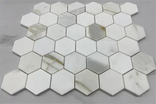 Calacatta Gold marble tiles – Marmi di Carrara – light grey, ivory (70)