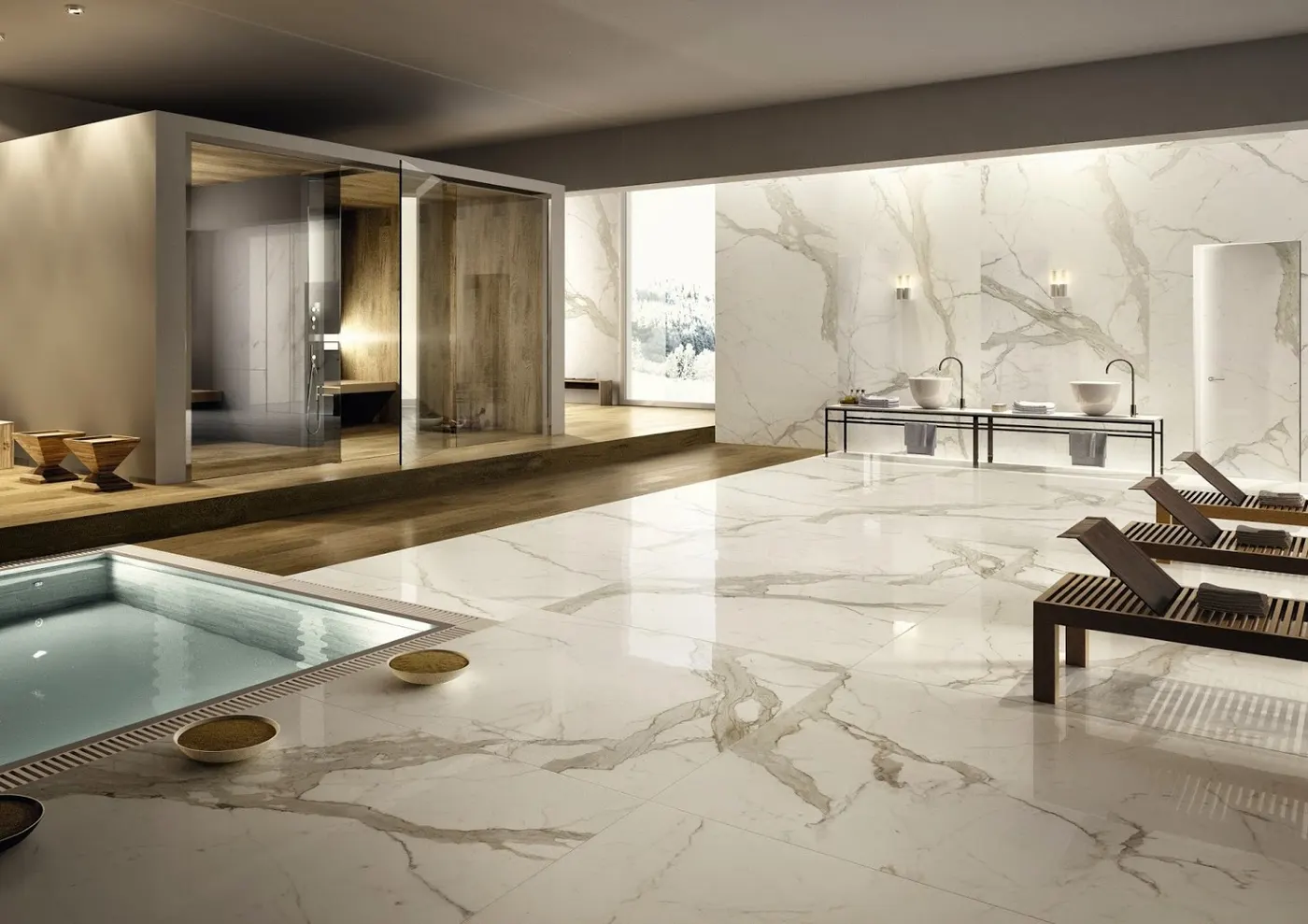 Calacatta Oro marmo, pavimento – Marmi di Carrara – grigio, antracite (17)