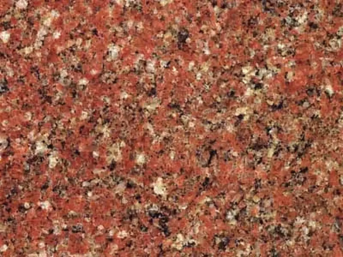 Crepuscolo granito, muestra pulida – Marmi di Carrara – rojo óxido, dorado (1)