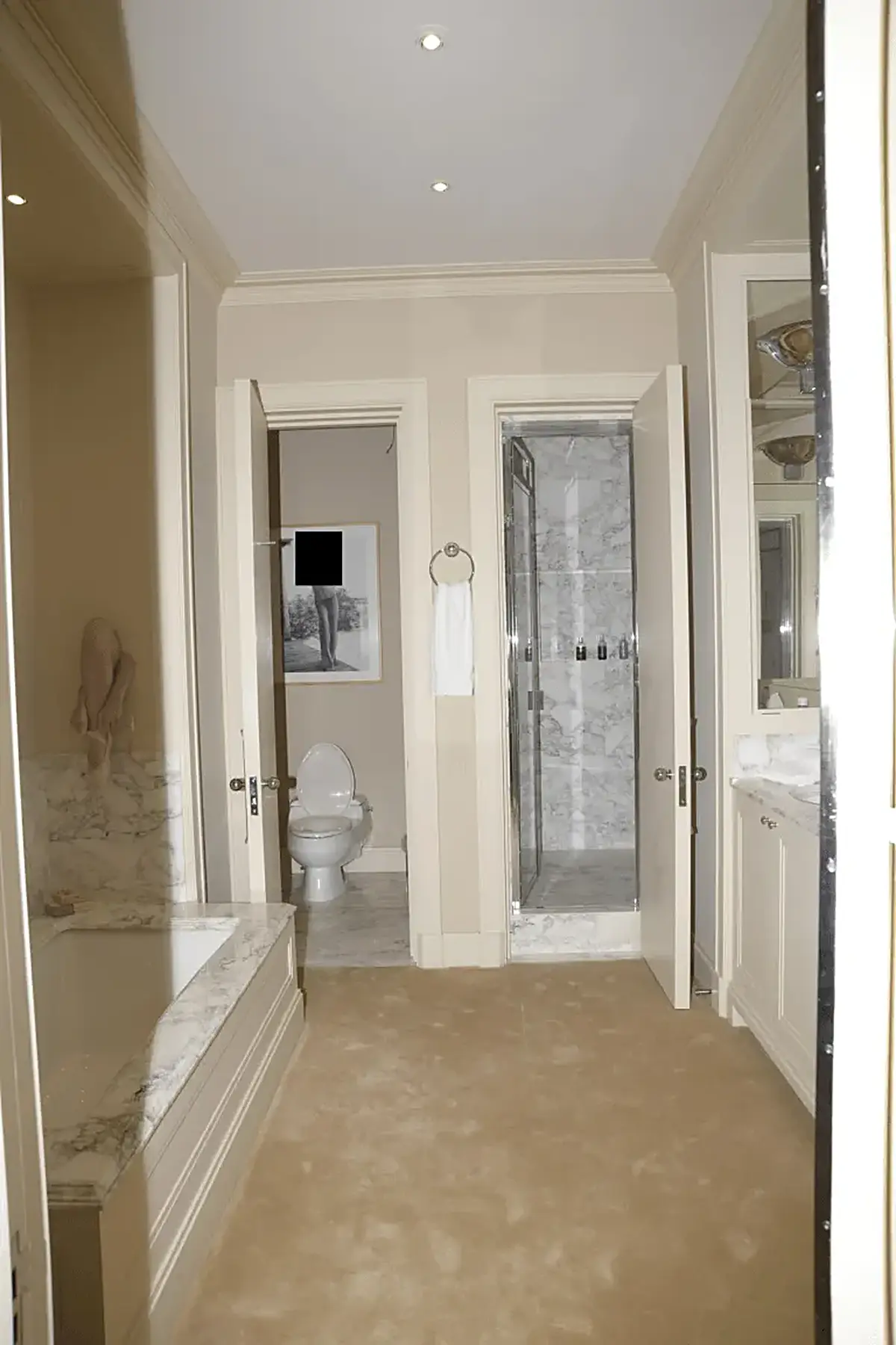 Ванная: EFTA00000613 - Luxurious bathroom with marble countertops a bathtub a shower and a toilet 
