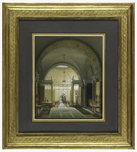 Badezimmer: Drawing, Bathroom and Boudoir Interior, 1807 (CH 18794675)