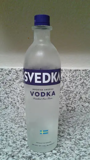 Surface detail: Unflavored Svedka Vodka