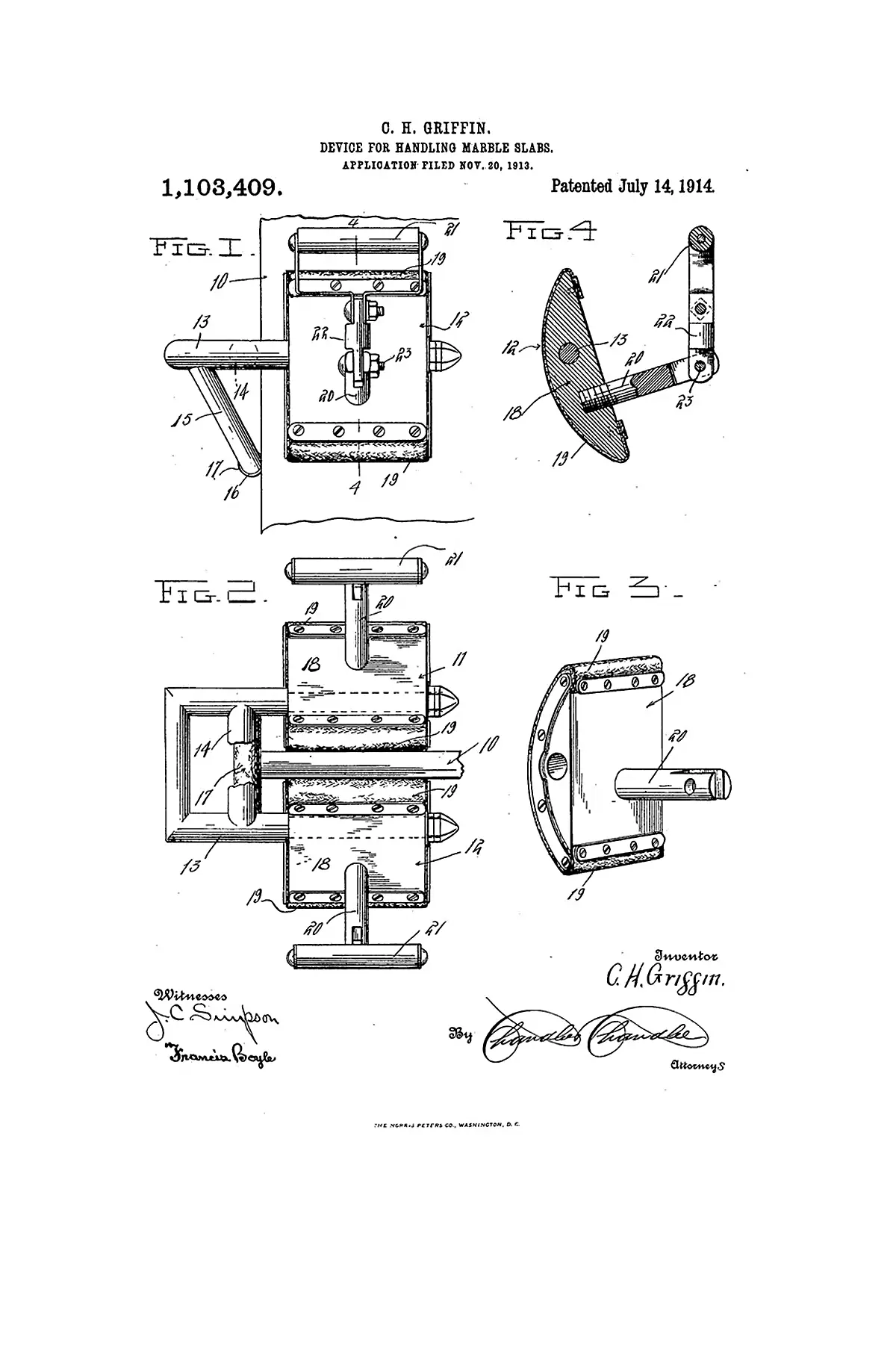 Dettaglio di superficie: Device for Handling Marble Slabs. - DPLA - 8091f046d0c11d8ef6e654ab226249d8 (page 1)