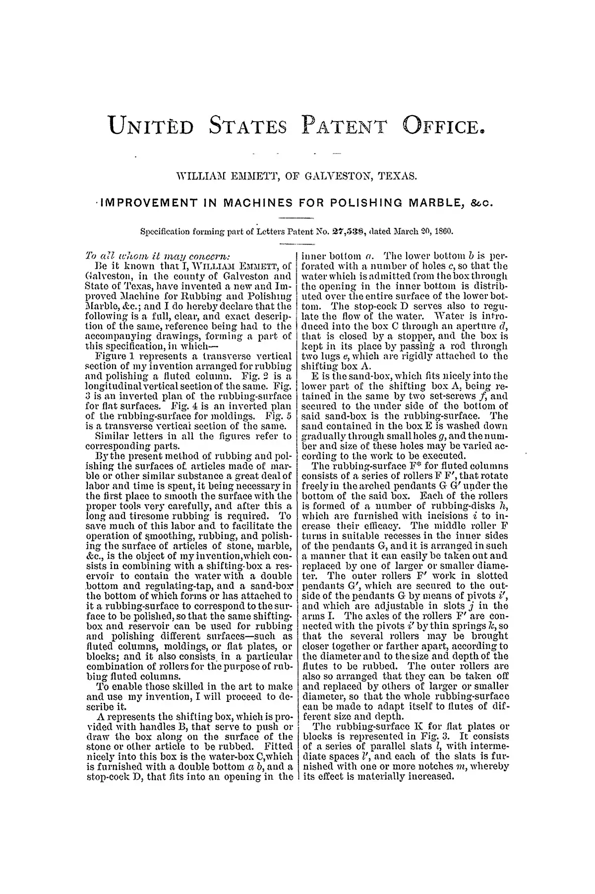 Surface detail: Improvement in Machines for Polishing Marble, &c. - DPLA - 4226bb8766916d67cf914d2538fe250