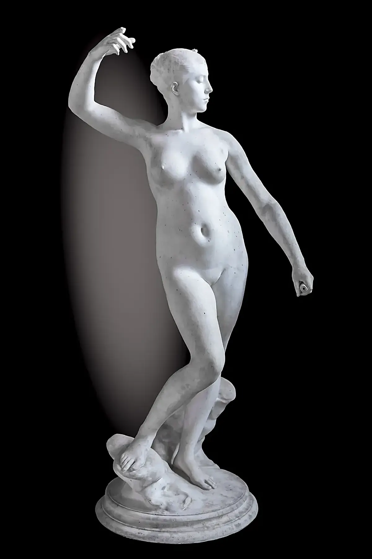 Surface detail: Augustins - Diane - marble - Alexandre Falguière RA 959