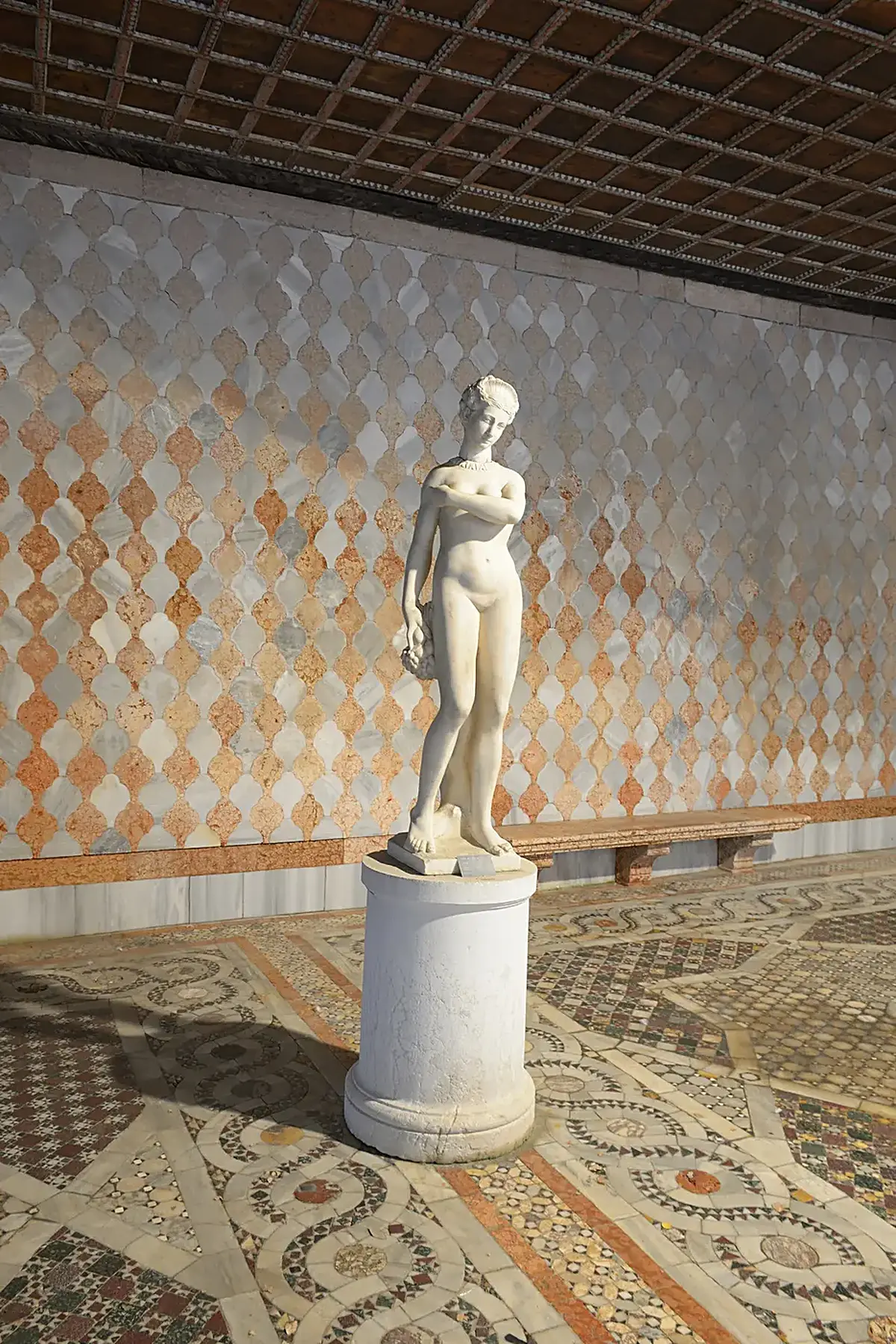 Surface detail: Ca d Oro statua di Flora marmo di Carrara Venezia