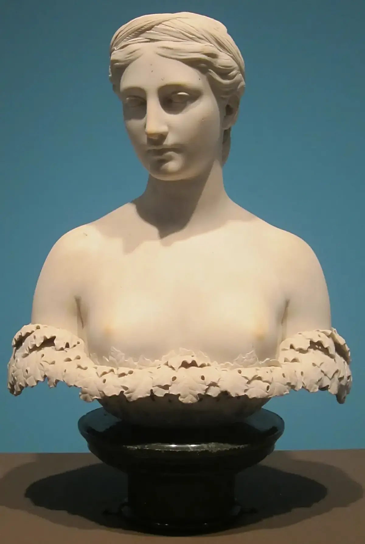 Oberflächendetail: 'Persephone', Carrara marble sculpture by Hiram Powers, 1844