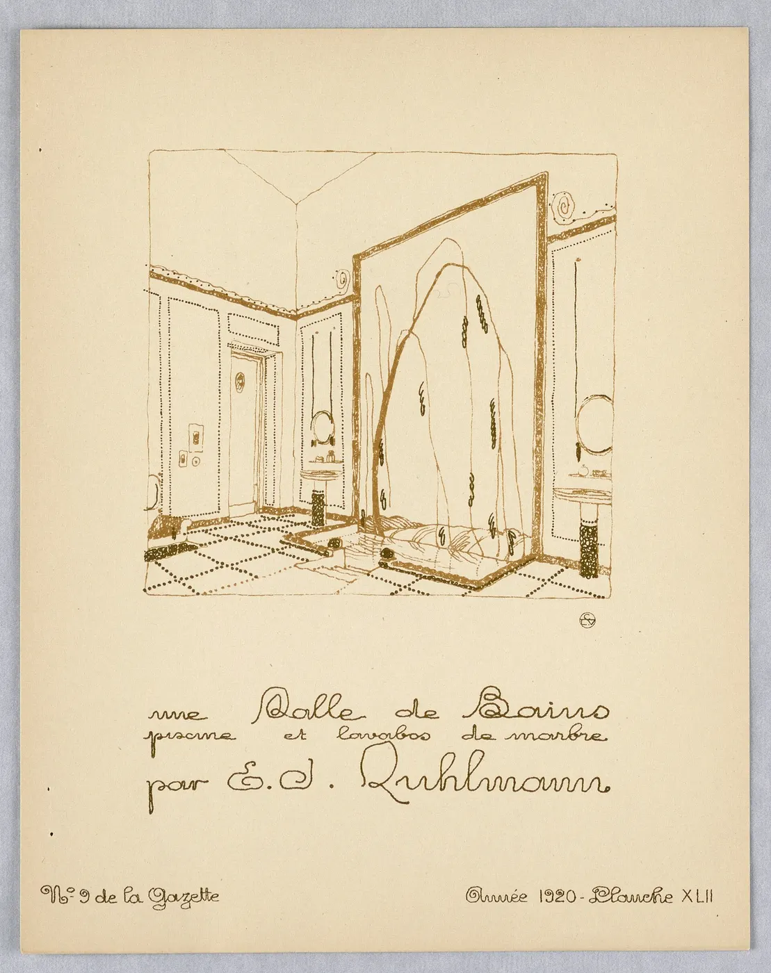 Surface detail: Print, Gazette du Bon Ton, Vol. 2, No. 9, pages de Croquis, Plate 42, 1920 (CH 18509409)