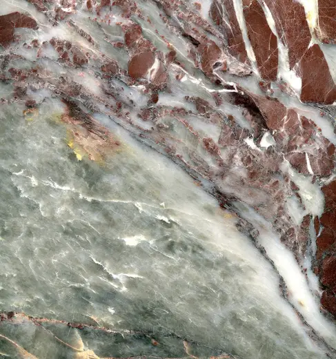 Surface detail: Salome Marble (Supren Marble) (brecciated marble, metamorphosed during the Cimmeride Oroge