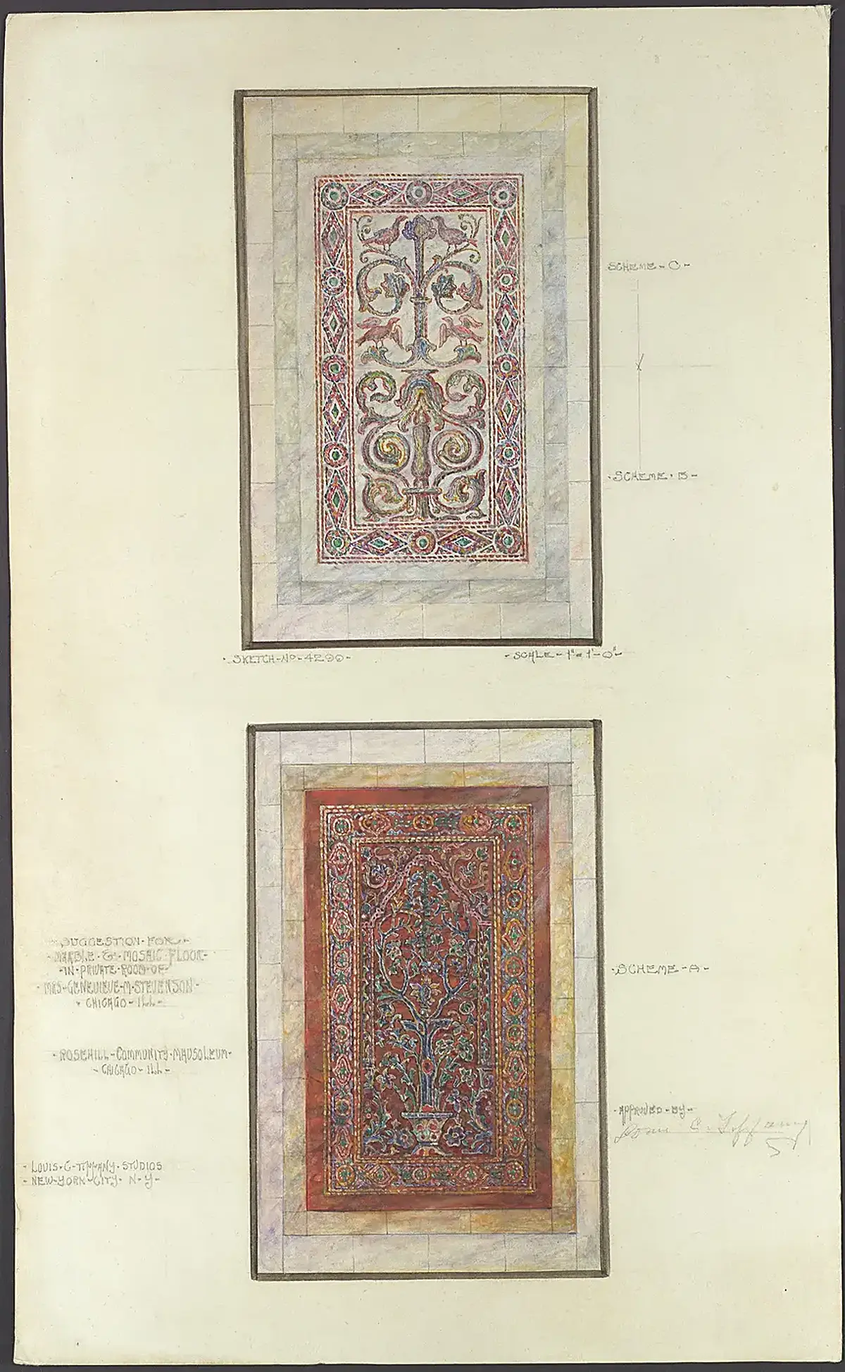 Pavimento: Suggestion for Marble & Mosaic Floor MET DP113973
