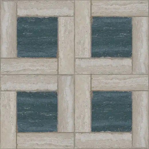 Flooring: Green peacock multicolor cream ivory marble windmill pattern seamless tile floor paving te