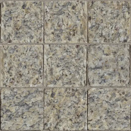 Flooring: Cream tan rippled speckled travertine square cobblestone ground floor pattern tile texture