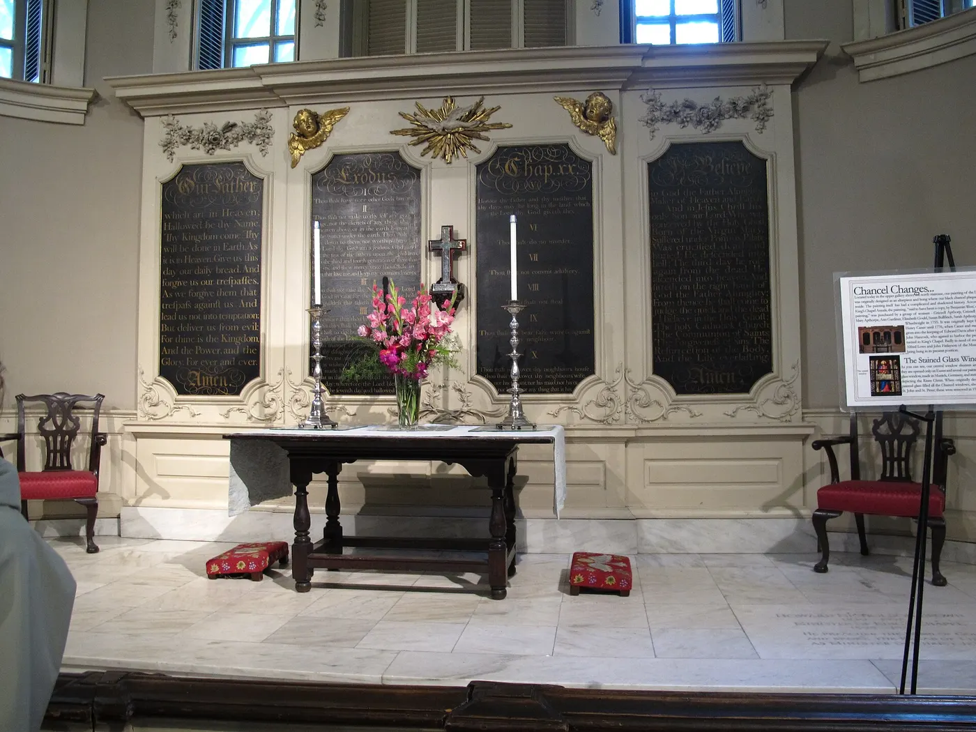 Flooring: King's Chapel chancel and marble floor