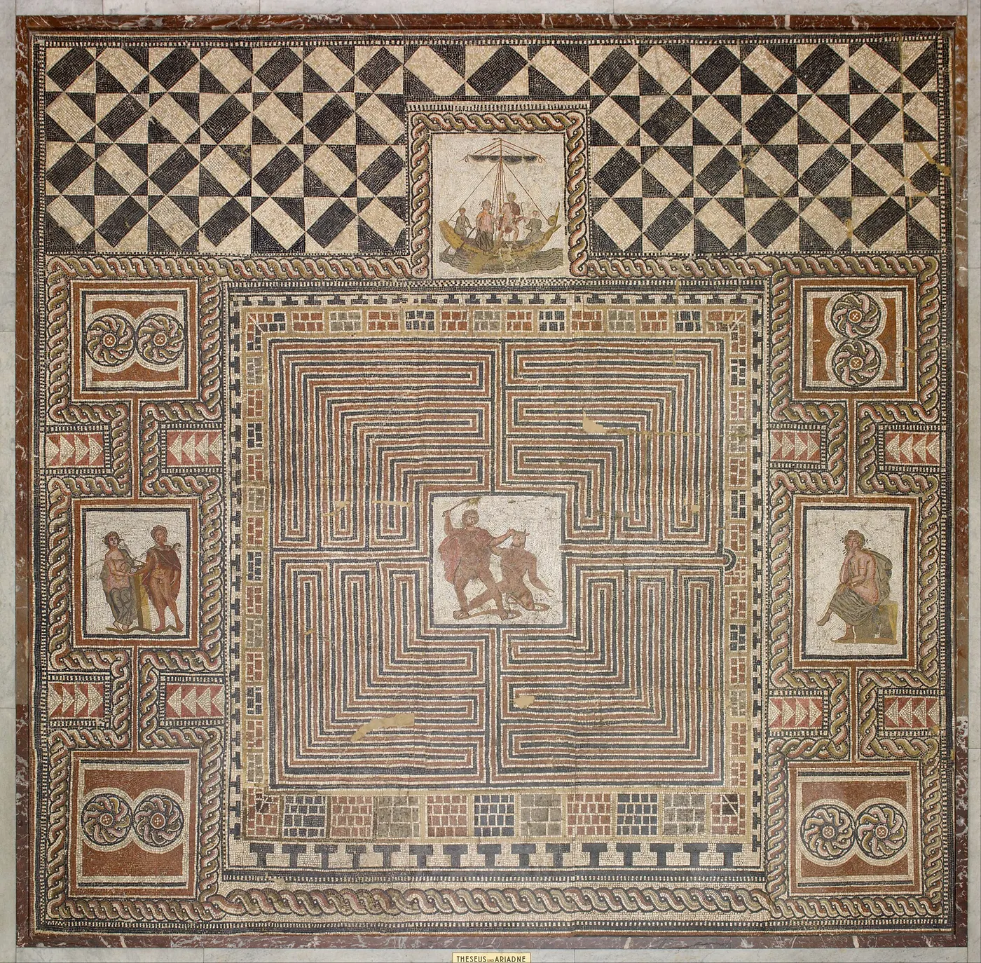 Mosaico: Theseus Mosaic - Google Art Project