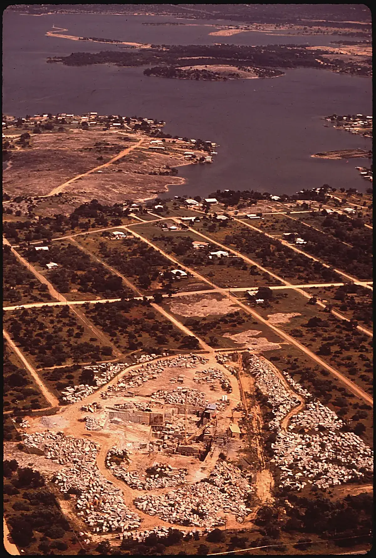 Quarry view: PINK GRANITE QUARRY AT LAKE BUCHANAN - NARA - 544441
