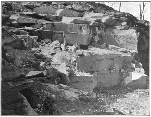 Вид карьера: Bulletin 426 Plate IV B Guilford and Waltersville Granite Company Quarry