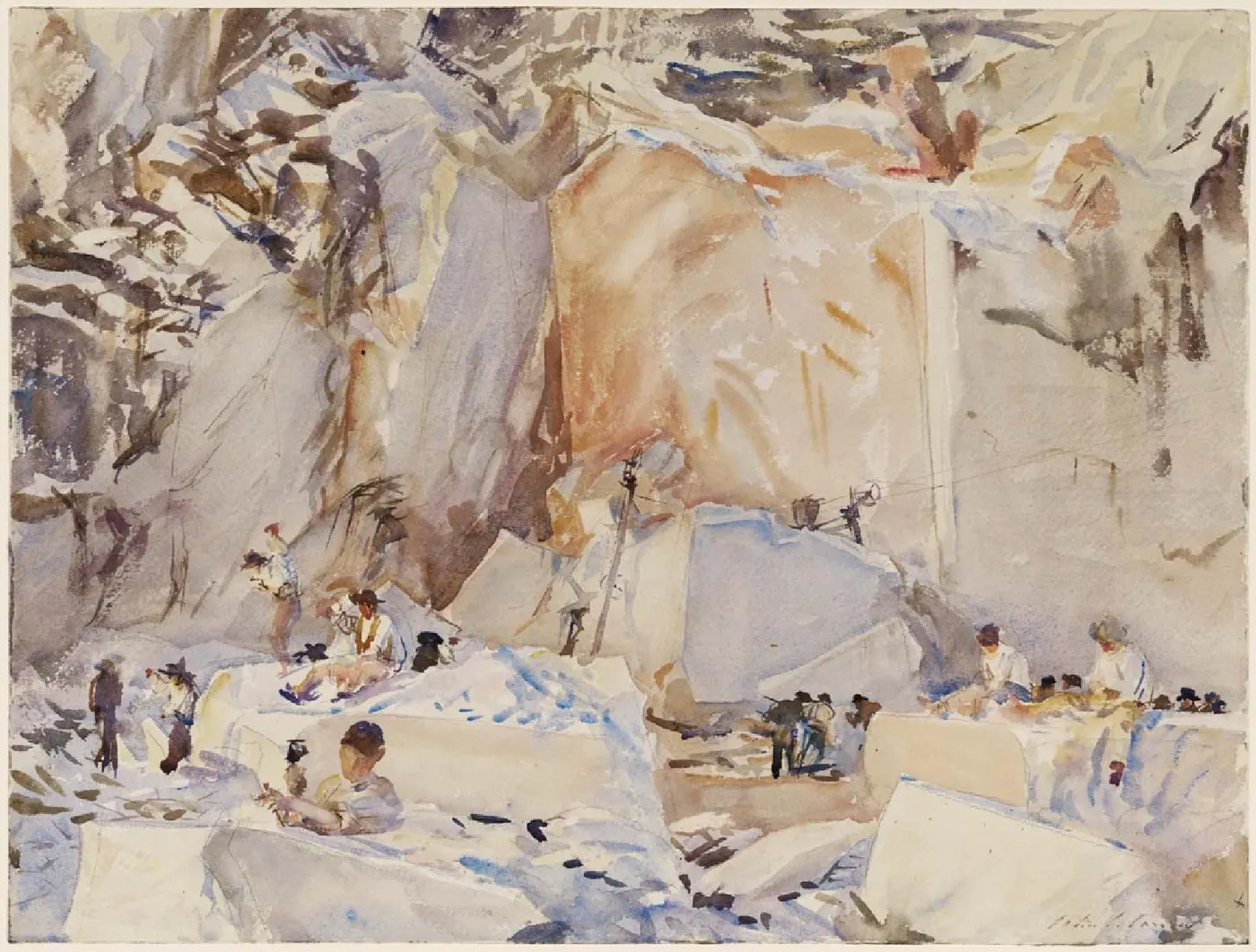 Vue de carrière: Sargent - Carrara Monsieur Dervillé's Quarry, 1911, 12.236
