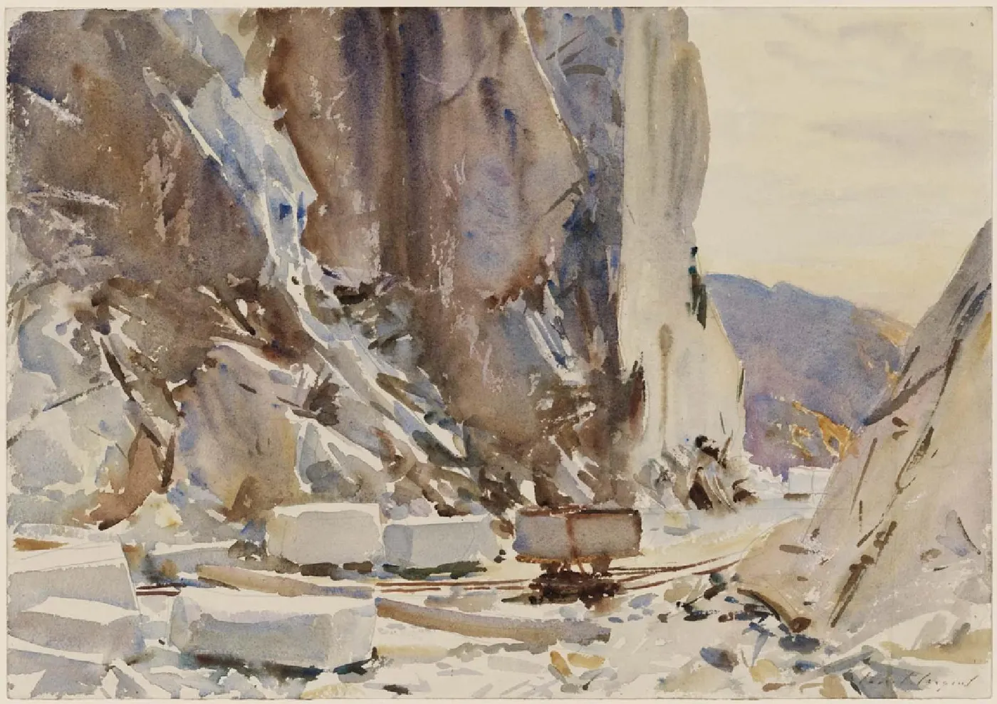 Вид карьера: Sargent - Carrara Quarry II, 1911, 12.237