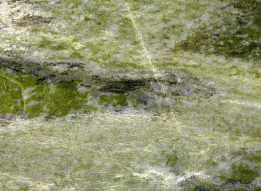 Slab surface: Irish Green Marble (Connemara Marble Formation, Neoproterozoic; Ordovician metamorphism; G