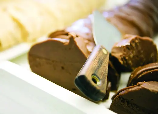 Slab surface: Mackinac Fudge - Mackinac Island Fudge - Mackinacisland Fudge + Marble Slab Creamery