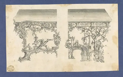 Slab surface: Frames for Marble Slabs, in Chippendale Drawings, Vol. I MET DP104175