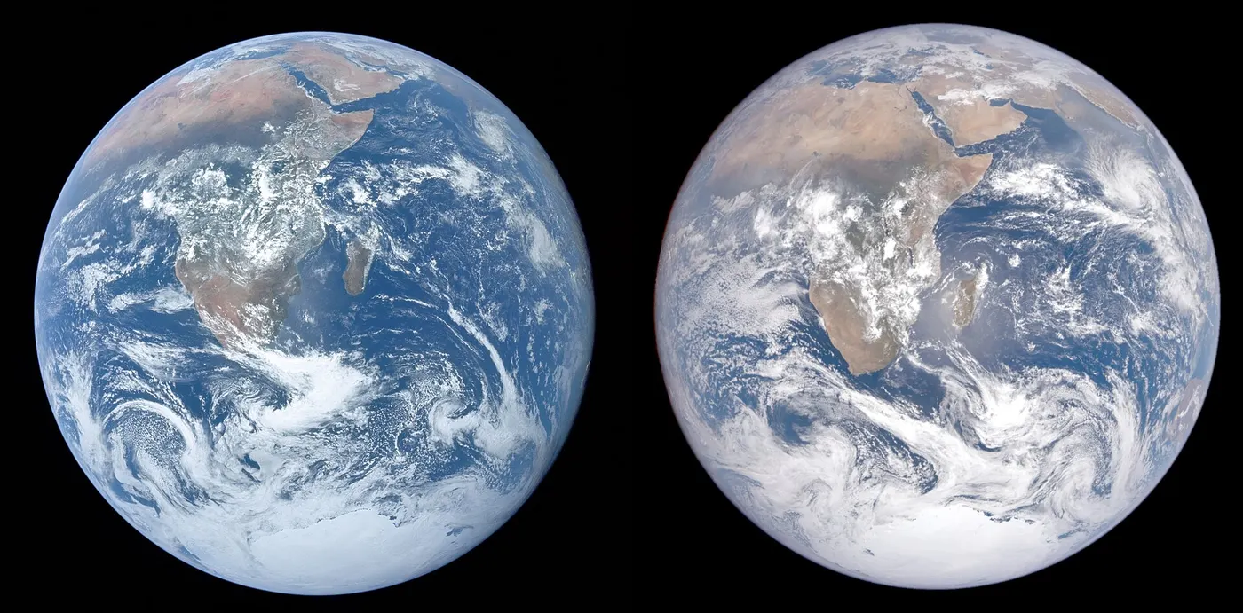 Поверхность плиты: Blue Marble December 1972 and Blue Marble December 2022