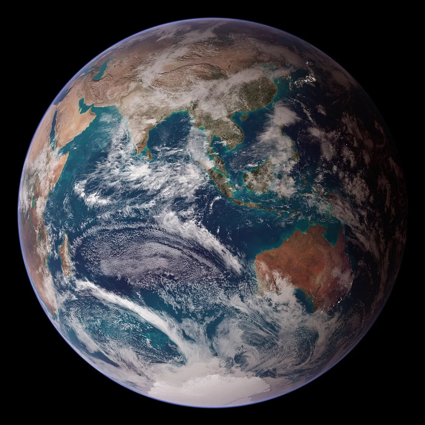 Surface de dalle: Blue Marble Eastern Hemisphere