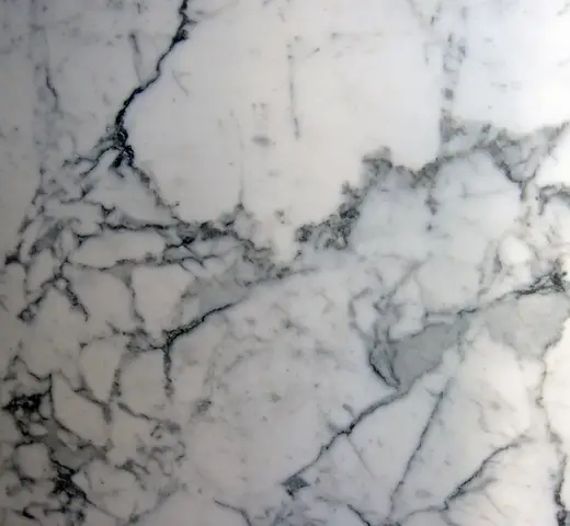 Superficie de losa: Statuarietto White Marble (Apuan Marble Formation, Tertiary metamorphism of Jurassic limes